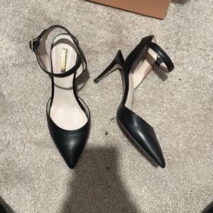 Black sling back heels